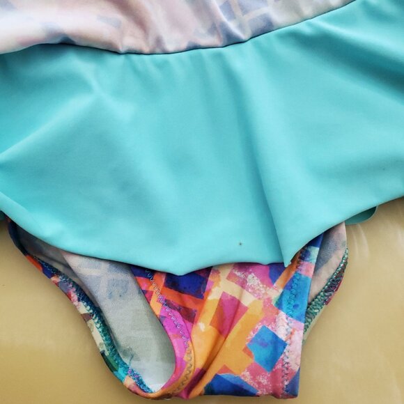 Profile by Gottex Tutti Frutti Bandeau Ruffle Hem Swimdress - Size 6 - Picture 13 of 16